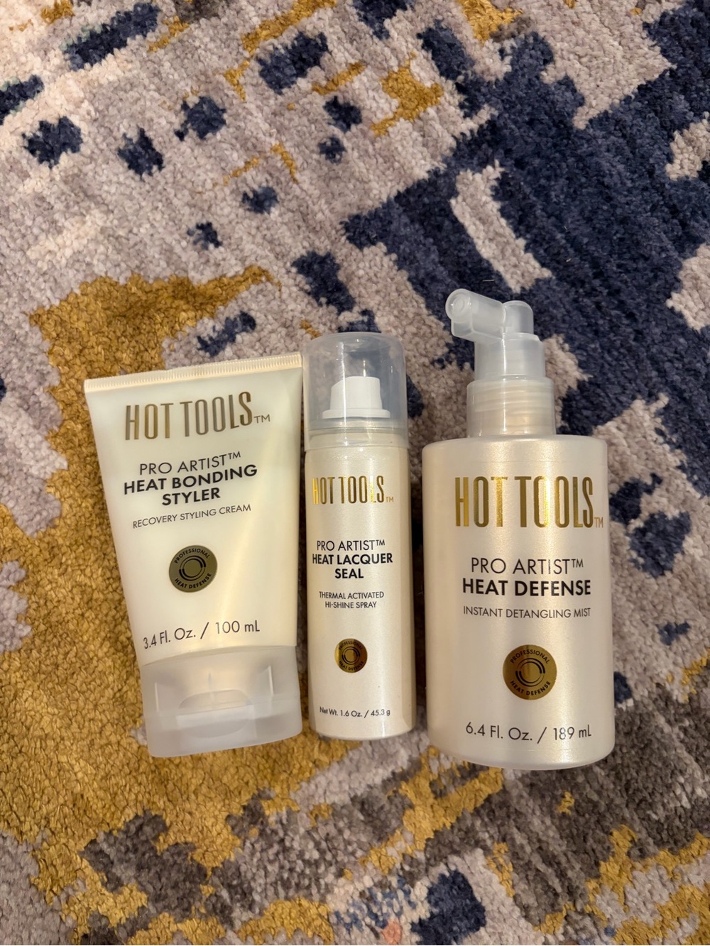 NWT Hot Tools Pro Artist Heat Defense Detangling Mist, Bonding Styler & Lacquer